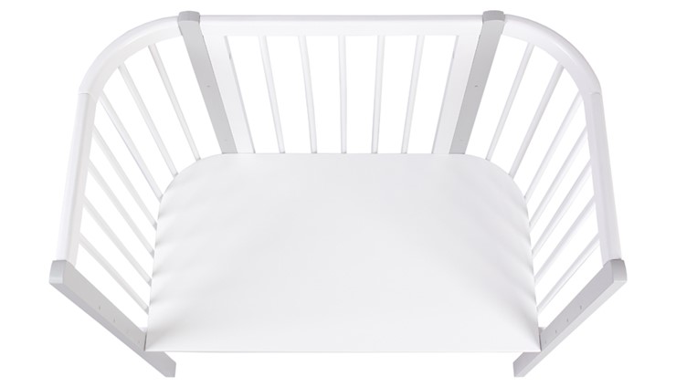 Кроватка детская приставная POLINI Kids Simple 120 Белый / Серый в Смоленске - изображение 3