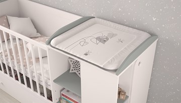 Детская кровать-трансформер с комодом POLINI Kids Ameli 800 Белый / Серый, серия AMELI в Смоленске - предосмотр 3