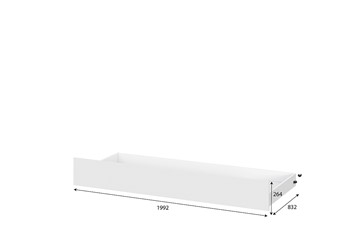 Выкатная кровать для детей Токио, белый текстурный (одинарная (0,9х2,0) + выкатная) в Смоленске - предосмотр 4