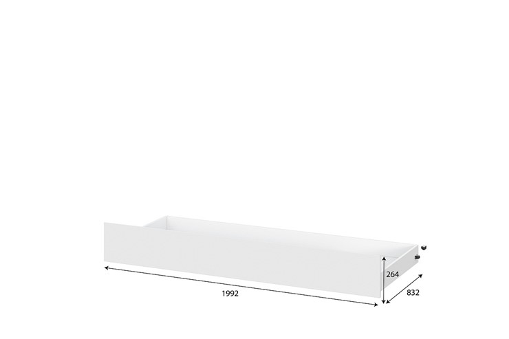 Выкатная кровать для детей Токио, белый текстурный (одинарная (0,9х2,0) + выкатная) в Смоленске - изображение 4