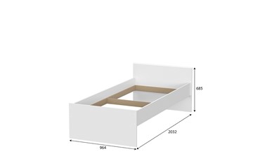 Выкатная кровать для детей Токио, белый текстурный (одинарная (0,9х2,0) + выкатная) в Смоленске - предосмотр 3