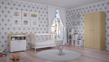 Комплект мебели для детской POLINI Kids Simple №2 Белый / Натуральный в Смоленске