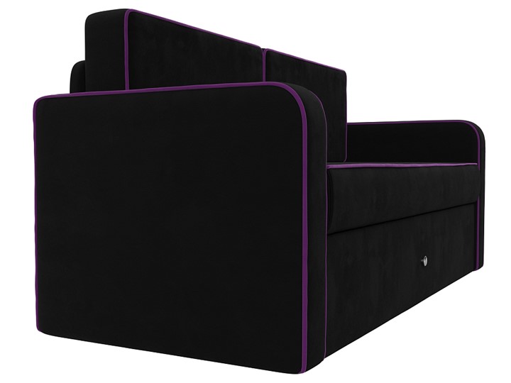 Детский диван Смарт, Черный/Фиолетовый (Микровельвет) в Смоленске - изображение 7