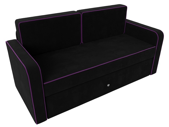 Детский диван Смарт, Черный/Фиолетовый (Микровельвет) в Смоленске - изображение 8