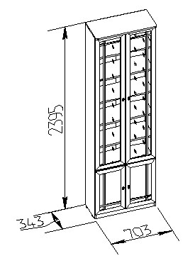 Шкаф для книг Sherlock 32, Дуб Сонома в Смоленске - изображение 3