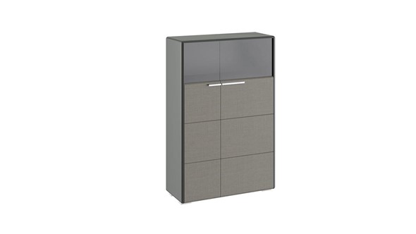 Шкаф Наоми комбинированный двухстворчатый, цвет Фон серый, Джут ТД-208.07.29 в Смоленске - изображение