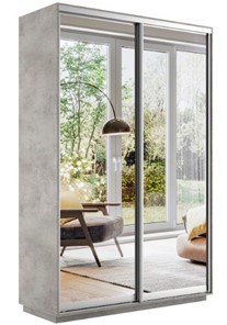 Шкаф 2-дверный Экспресс (2 зеркала) 1600x450x2400, бетон в Смоленске