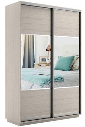 Шкаф 2-дверный Экспресс (Комби) 1400х600х2200, шимо светлый в Смоленске - изображение