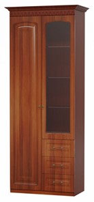 Шкаф со стеклянными дверцами Гармония-4, МЦН комбинированный в Смоленске