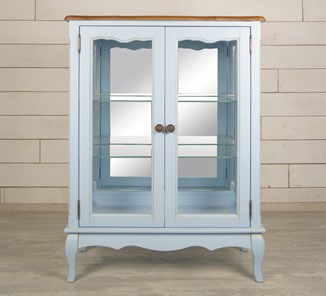 Шкаф со стеклянными дверцами Leontina для посуды (ST9318B) Голубой в Смоленске - предосмотр 2