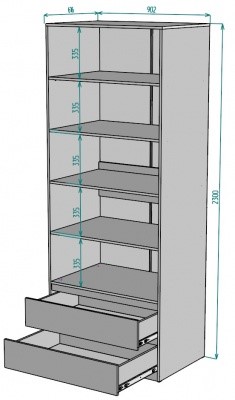 Шкаф 2-створчатый Мальта H187, ДСС в Смоленске - изображение 1