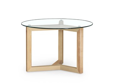 Журнальный столик Оникс-8, Натуральный массив/Прозрачное стекло в Смоленске