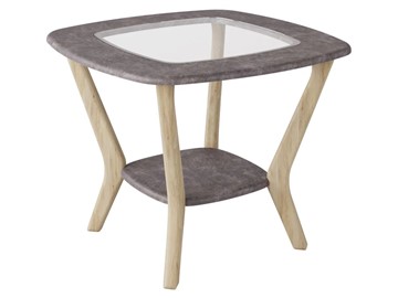 Круглый столик Мельбурн, серый бетон/дуб сонома в Смоленске