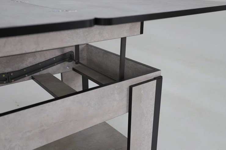 Журнальный стол-трансформер Дэнс, цемент светлый в Смоленске - изображение 6