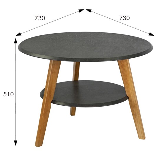Круглый стол BeautyStyle 17 (серый бетон-бук) в Смоленске - изображение 9