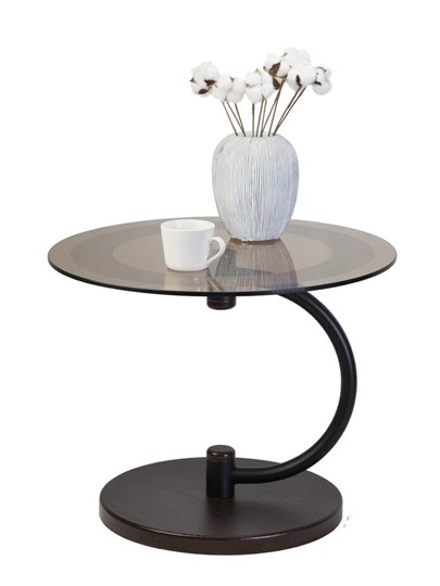 Стеклянный столик Дуэт 13Н (черный-венге) в Смоленске - изображение 7
