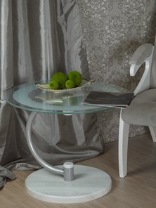 Стеклянный столик Дуэт 13Н (металлик-дуб дымчатый-прозр) в Смоленске - предосмотр 6