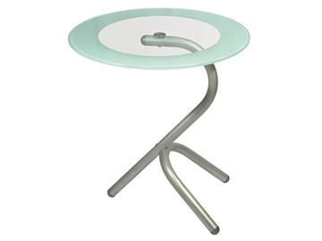 Стеклянный столик Дуэт 5 (металлик-прозрачное) в Смоленске - предосмотр