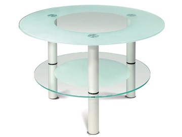 Стеклянный столик Кристалл 3 (алюминий-прозрачное) в Смоленске