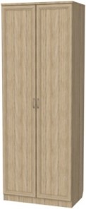 Шкаф 2-х дверный 100 со штангой, цвет Дуб Сонома в Смоленске - предосмотр