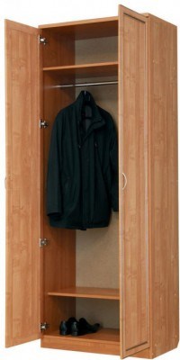Шкаф 2-х дверный 100 со штангой, цвет Дуб Сонома в Смоленске - изображение 1