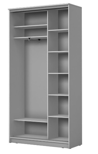 Шкаф 2-х дверный ХИТ 22-4-12-66 Горизонтальные полосы №26, Белый в Смоленске - изображение 1