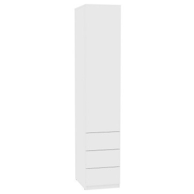 Шкаф одностворчатый Риал (H11) 230х45х45 PUSH to OPEN, Белый в Смоленске - изображение