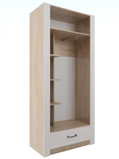 Шкаф гардеробный Ева 5 М1 дуб ирландский/белый матовый в Смоленске - изображение 1