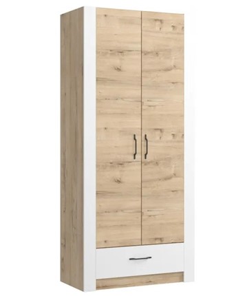 Шкаф гардеробный Ева 5 М1 дуб ирландский/белый матовый в Смоленске - изображение