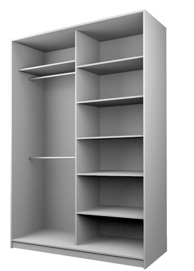 Шкаф 2-х дверный MAX МШ-25-6-18-22, Профиль Черный/Цвет Венге/Oracal Белый в Смоленске - изображение 1