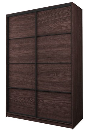 Шкаф 2-х дверный MAX МШ-23-6-16-11, Профиль Черный/Цвет Венге в Смоленске - изображение