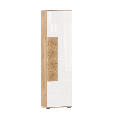 Шкаф одностворчатый Фиджи, 659300, белый/дуб золотой в Смоленске - изображение