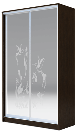 Шкаф 2300х1200х620 два зеркала, "Колибри" ХИТ 23-12-66-03 Венге Аруба в Смоленске - изображение