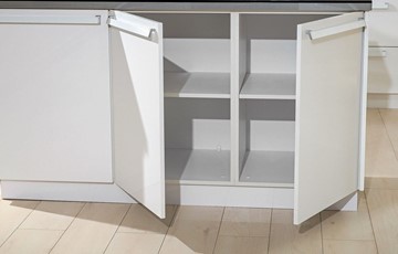 Модульный кухонный гарнитур Герда 2600 (Белый/Белый глянец) в Смоленске - предосмотр 5