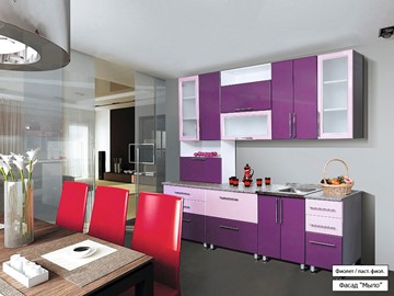 Модульная кухня Мыло 224 2600, цвет Фиолет/Пастель фиолет в Смоленске
