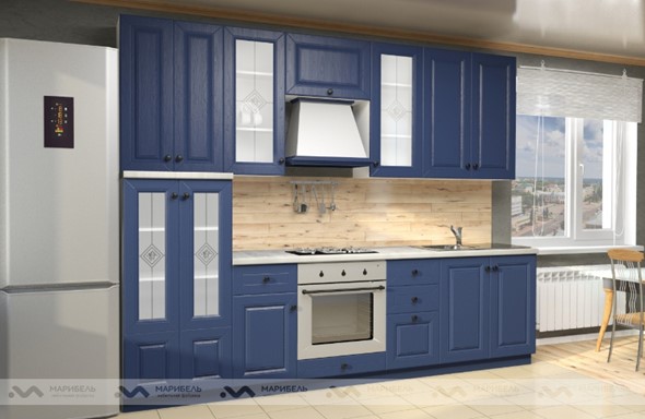 Гарнитур кухонный Вена 2800, цвет Синий в Смоленске - изображение