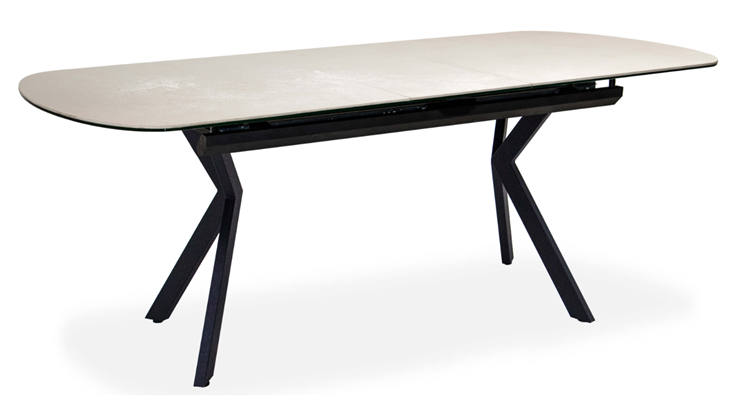 Раздвижной стол Шамони 1CX 140х85 (Oxide Avorio/Графит) в Смоленске - изображение 1