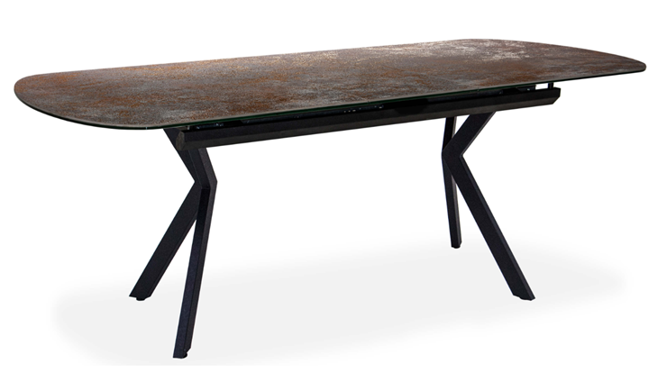 Обеденный раздвижной стол Шамони 3CX 180х95 (Oxide Nero/Графит) в Смоленске - изображение 1