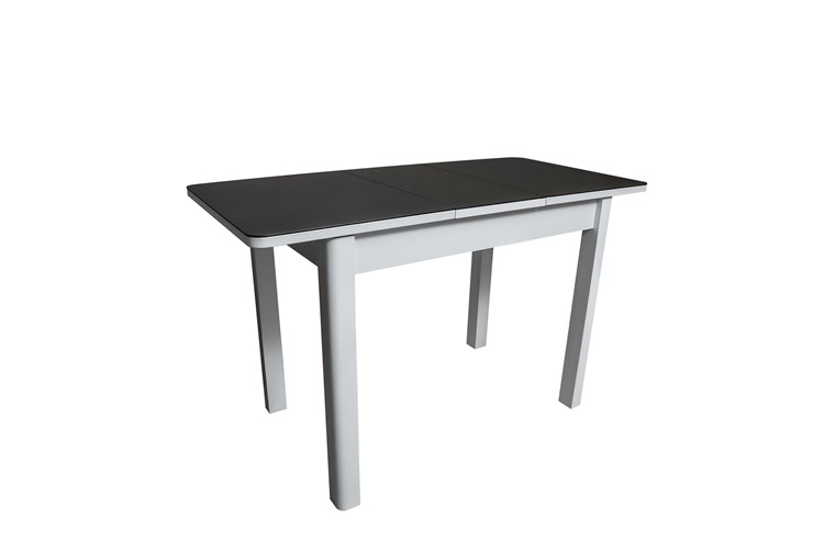 Кухонный стол раскладной Айсберг-1СТ белое-черное в Смоленске - изображение 1