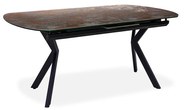 Обеденный раздвижной стол Шамони 3CX 180х95 (Oxide Nero/Графит) в Смоленске - изображение