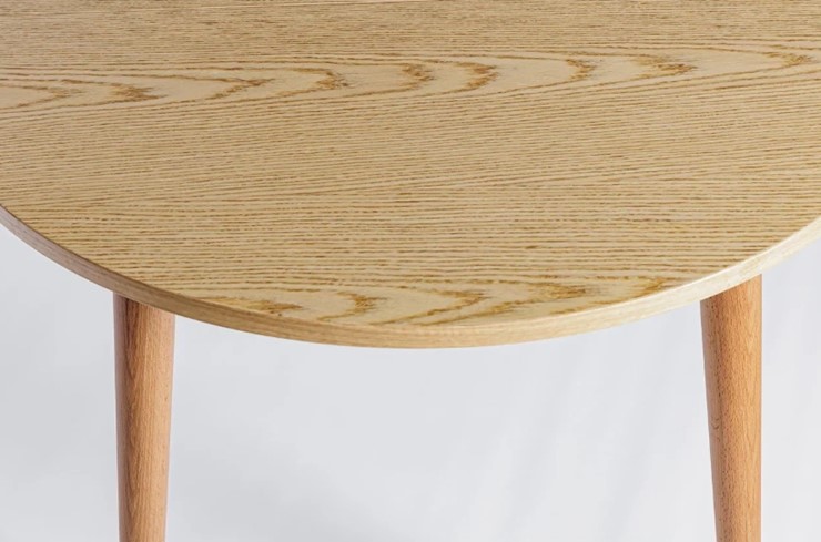 Кухонный стол круглый Шпон Дуба 677 С д. 100 см МДФ в Смоленске - изображение 18