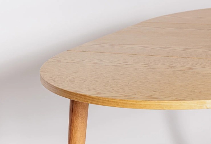 Кухонный стол круглый Шпон Дуба 677 С д. 100 см МДФ в Смоленске - изображение 19