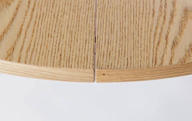 Кухонный стол круглый Шпон Дуба 677 С д. 100 см МДФ в Смоленске - изображение 2