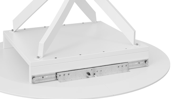 Стол раздвижной Бергамо Тип 1 (Белый муар/Стекло матовое белый мрамор) в Смоленске - изображение 8