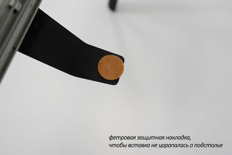 Кухонный раздвижной стол Дали-2L(ноги черные, дуб табако) в Смоленске - изображение 6