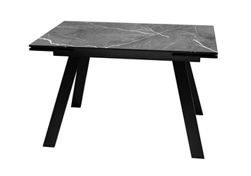 Кухонный стол раскладной DikLine DKL140 Керамика Черный мрамор/опоры черные (2 уп.) в Смоленске
