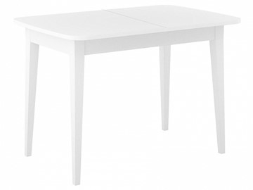 Раздвижной стол Dikline M120 Белый/стекло белое сатин/ножки MM белые в Смоленске
