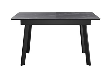 Кухонный стол раздвижной DikLine SKH125 Керамика Серый мрамор/подстолье черное/опоры черные (2 уп.) в Смоленске