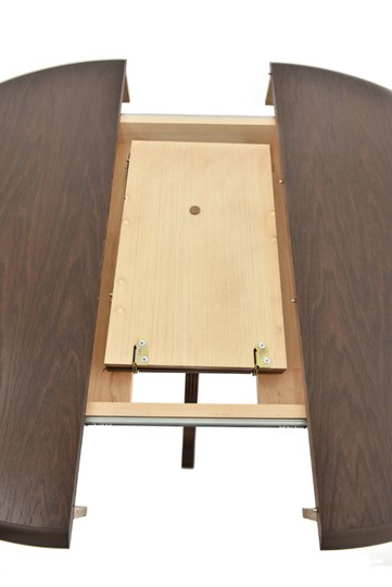 Обеденный раздвижной стол Фабрицио-1 исп. Круг 820, Тон 9 (Морилка/Эмаль) в Смоленске - изображение 6