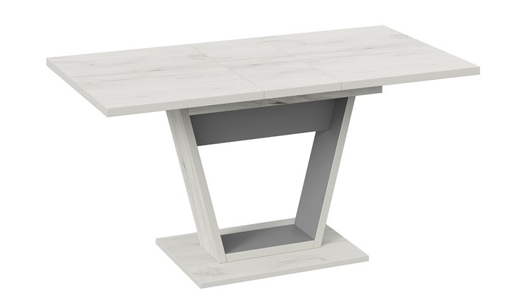 Кухонный стол раскладной Гавана тип 1 (Дуб крафт белый/Серый графит) в Смоленске - изображение 3